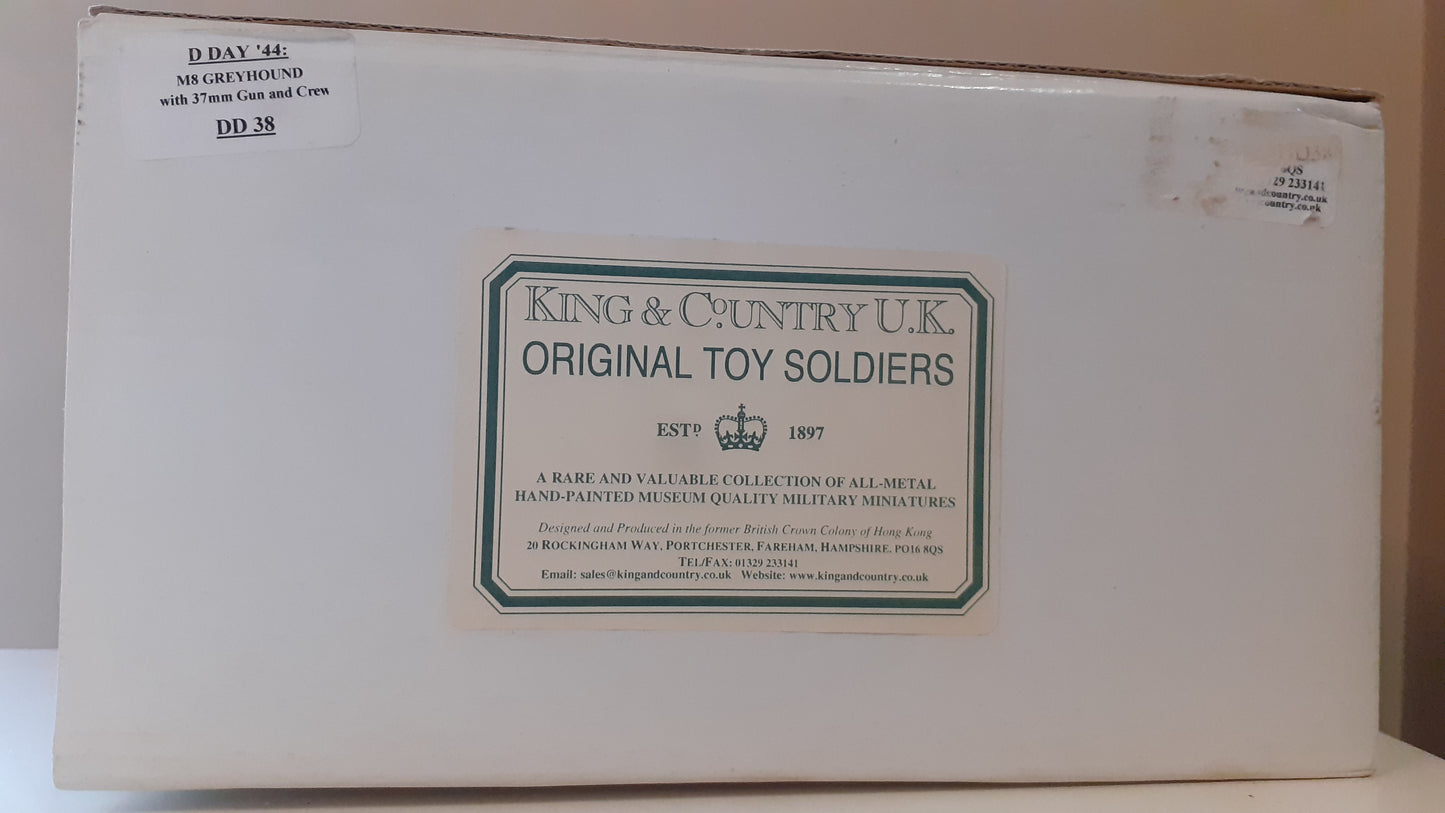 King and country ww2 dd38 dd038 m8 greyhound d-day +3 figs boxed