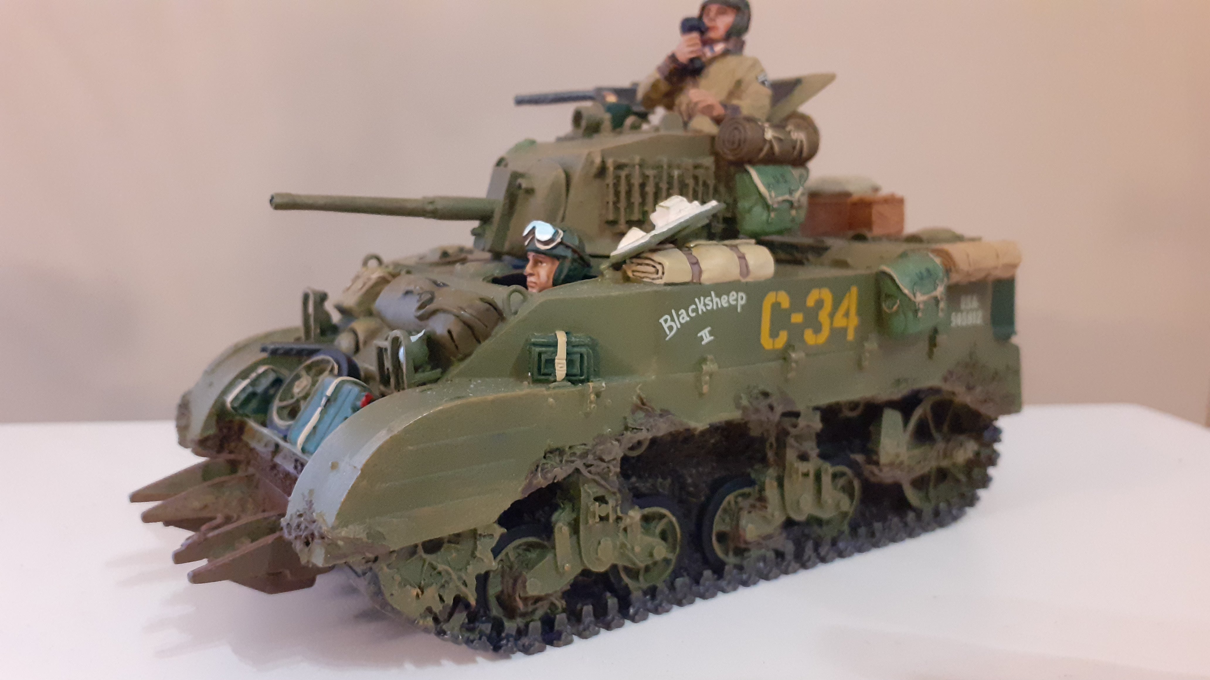 King and country Ww2 us army m5 light stuart tank 1:30 dd067 wdb – whiffo