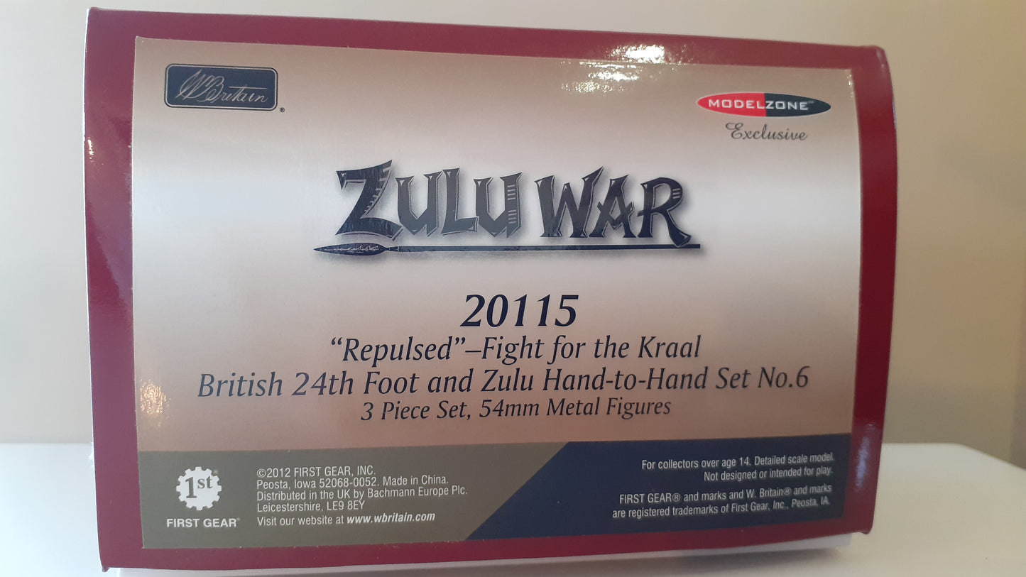 Britains 20115 Zulu wars 24th foot  1:32 metal fight for kraal limited boxed wdb