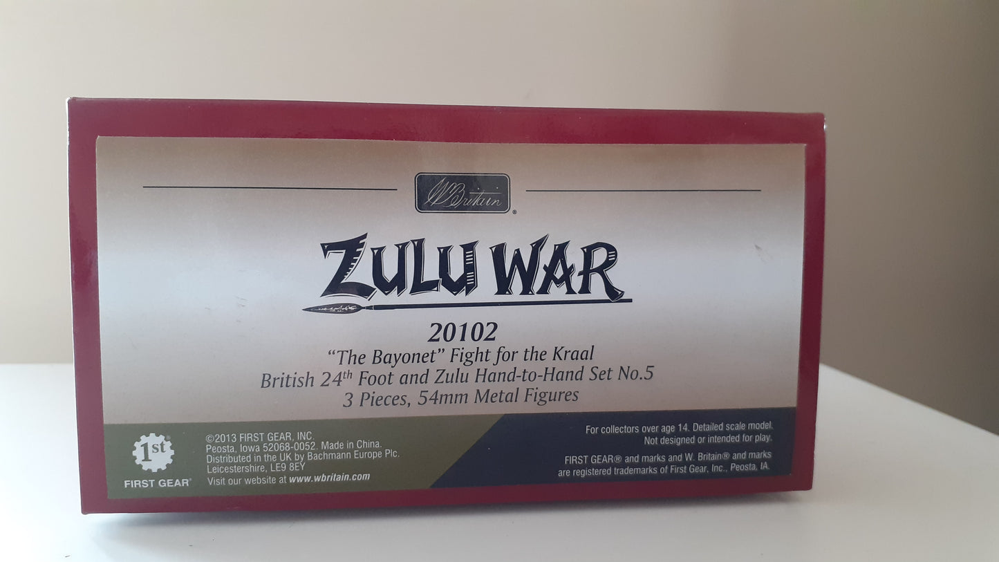 Britains 20102 Zulu wars 24th foot  1:32 metal fight for kraal limited boxed wdb