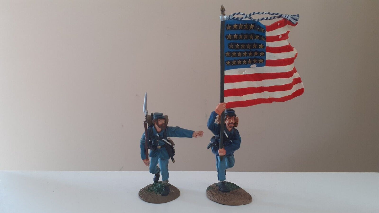 conte acw union 57109 flag bearer boxed 1:32 metal