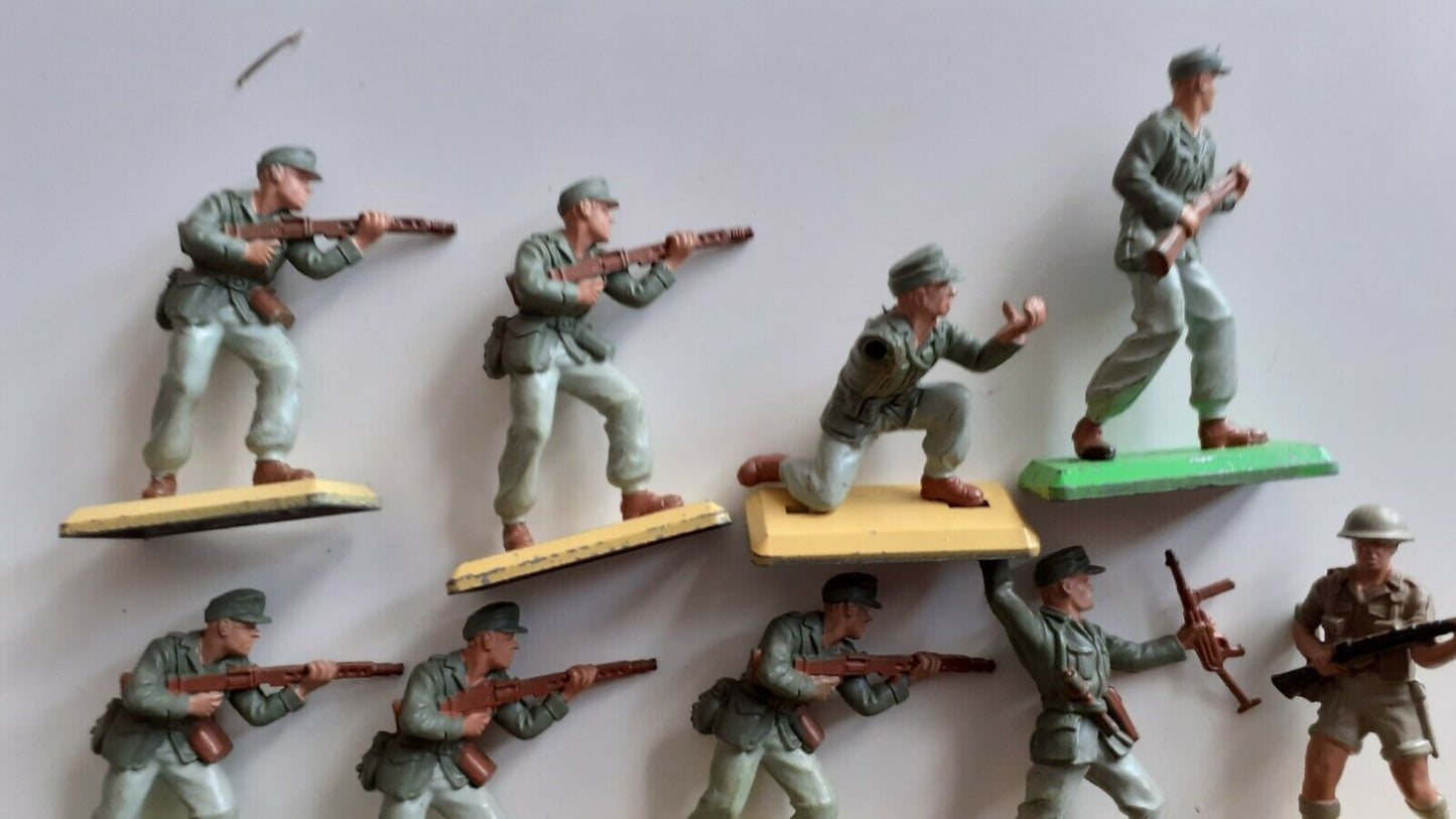 Britains deetail ww2 german afrika korps British 8th army 1970s  1:32  14 figs