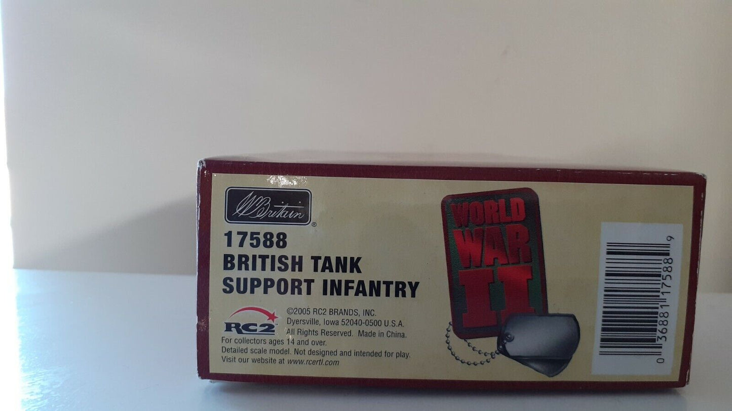 Britains ww2 British tank support infantry 17588 metal boxed bb