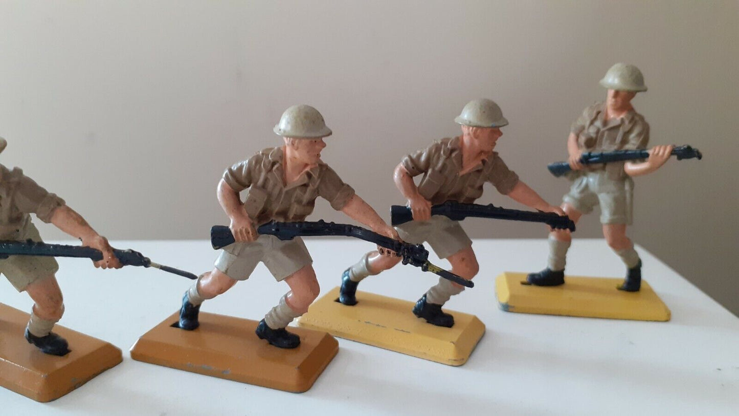 Britains deetail ww2 german afrika korps British 8th army 1970s  1:32  14 figs