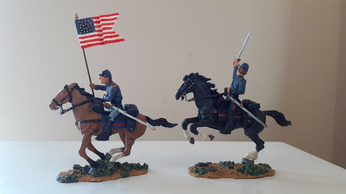 Britains 17481 acw union cavalry flag bearer etc metal boxed 1:32 only made 2004