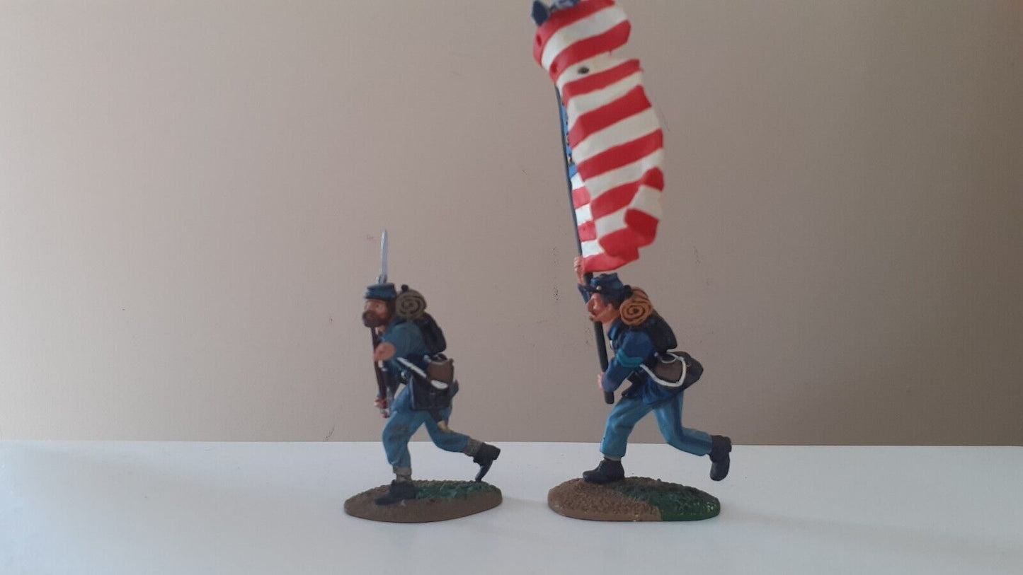 conte acw union 57109 flag bearer boxed 1:32 metal