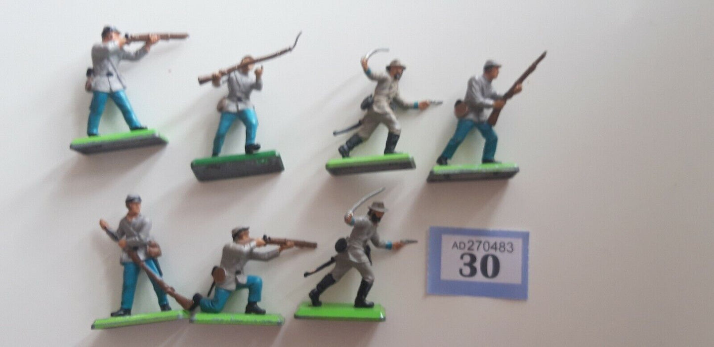 Britains deetail acw wild west confederates   1970s  1:32  b3