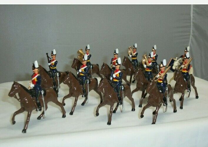 BRITAINS 40191 BRITISH 9TH LANCERS MOUNTED BAND CAVALRY 2001 1:32