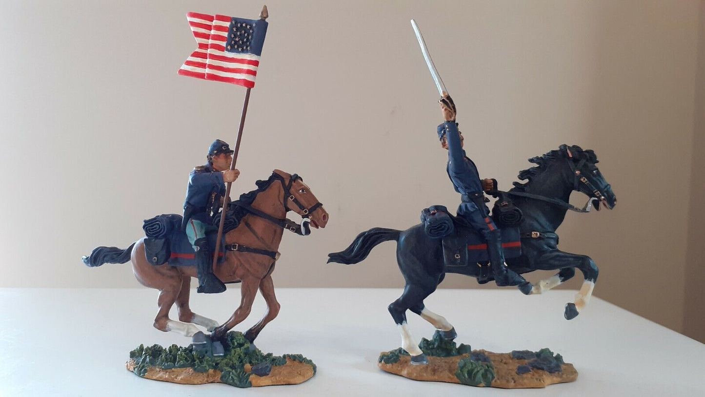 Britains 17481 acw union cavalry flag bearer etc metal boxed 1:32 only made 2004