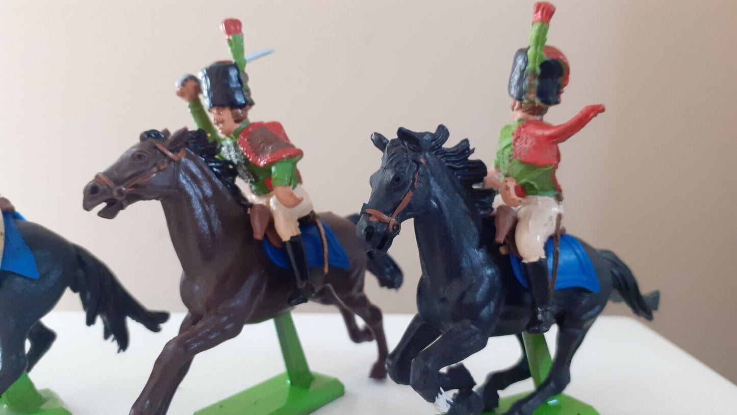 Britains deetail 4 waterloo  French cavalry carabinier chasseur 1970s 1:32  b2