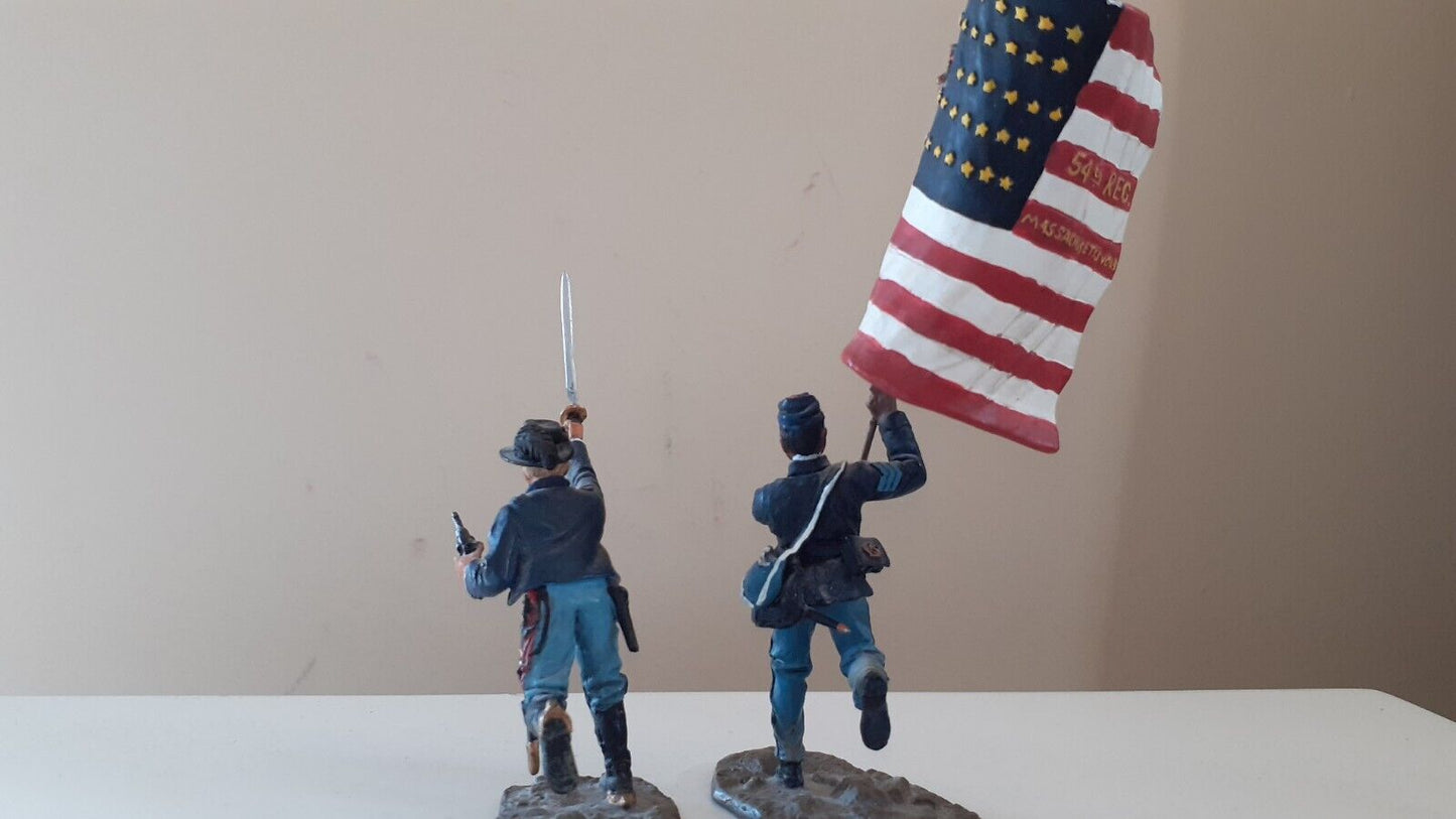 Britains 17370 acw shaw and carney 54th Massachusetts boxed 1:32