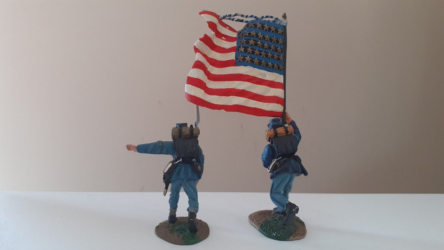 conte acw union 57109 flag bearer boxed 1:32 metal