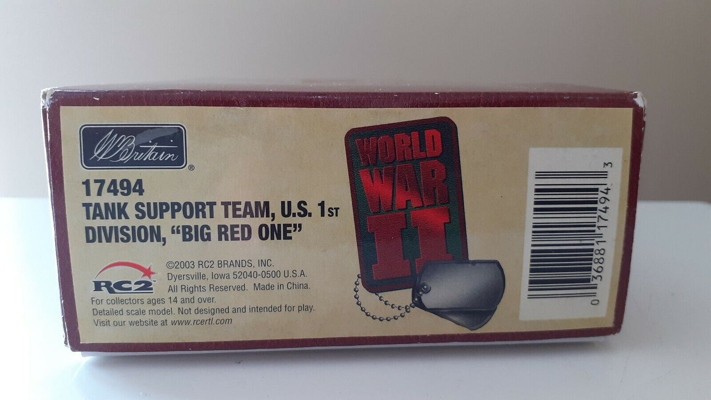 Britains 17494 ww2 d-day us infantry big red one boxed 1:32 Aa