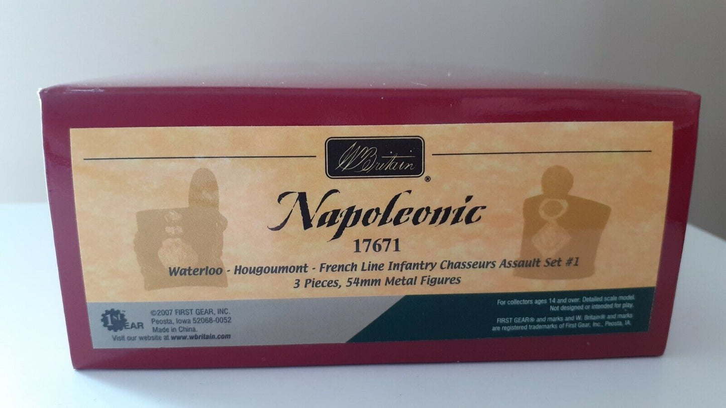 britains 17671 napoleonic hougoumont Waterloo French line chasseurs boxed