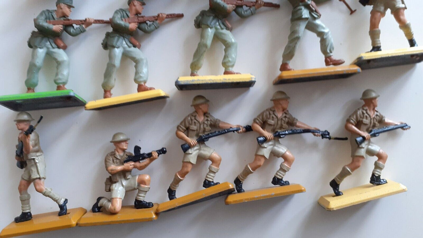 Britains deetail ww2 german afrika korps British 8th army 1970s  1:32  14 figs