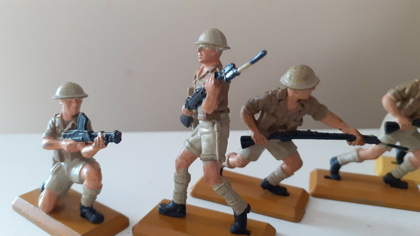 Britains deetail ww2 german afrika korps British 8th army 1970s  1:32  14 figs