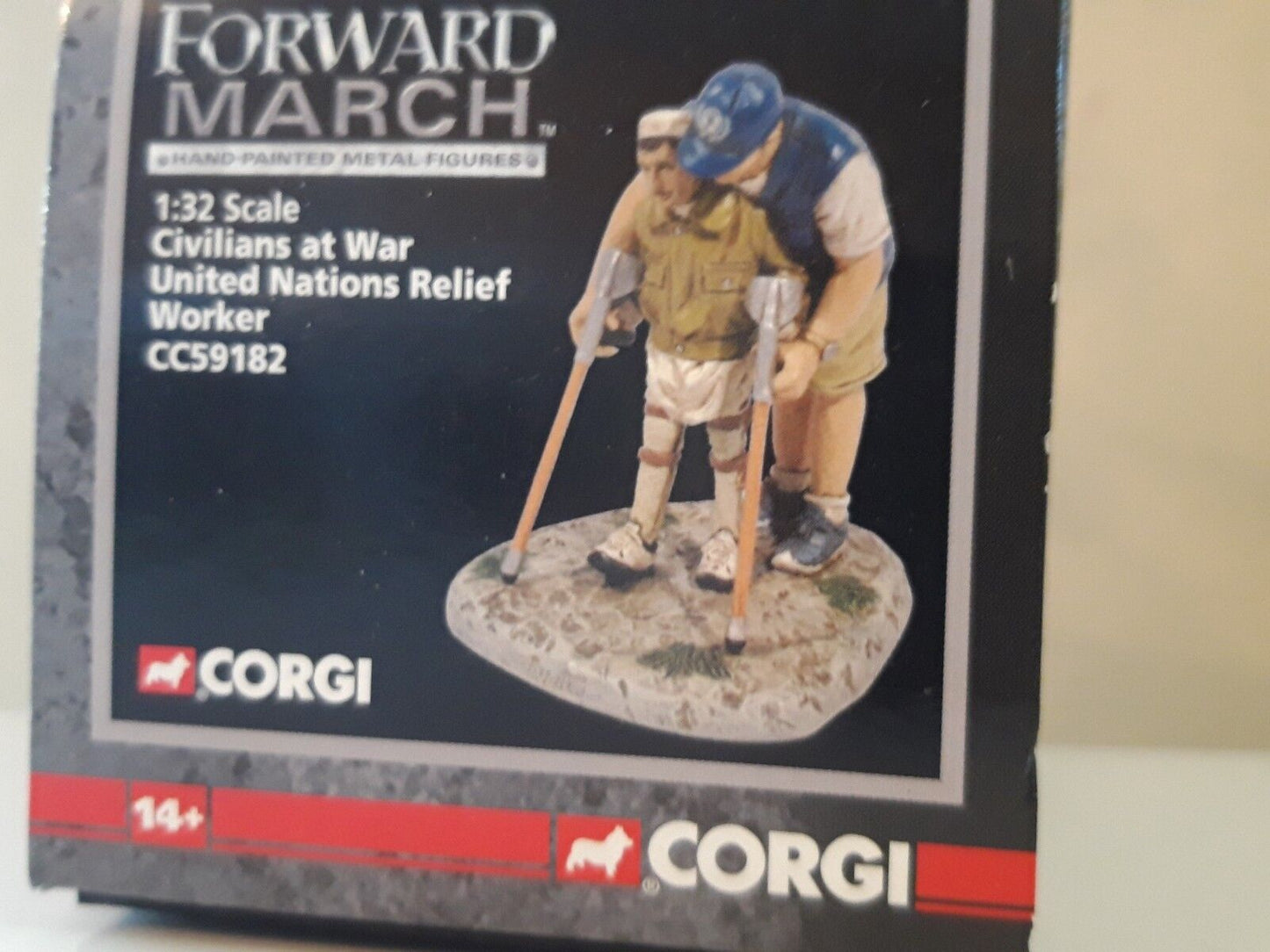 corgi forward ww2 civilians at war UN relief worker 1:32metal