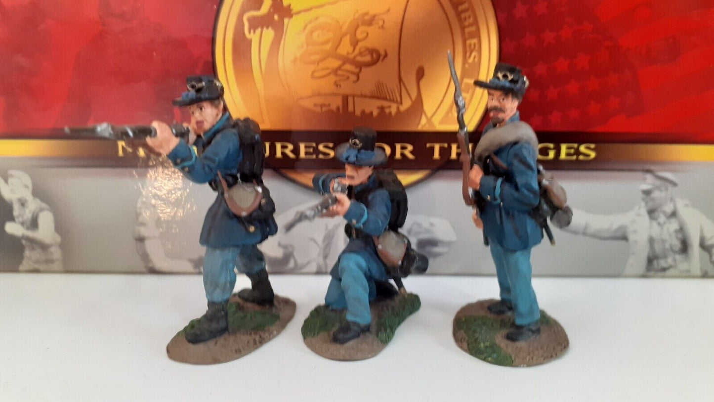 conte acw union iron brigade infantry firing boxed 1:32 metal 57117