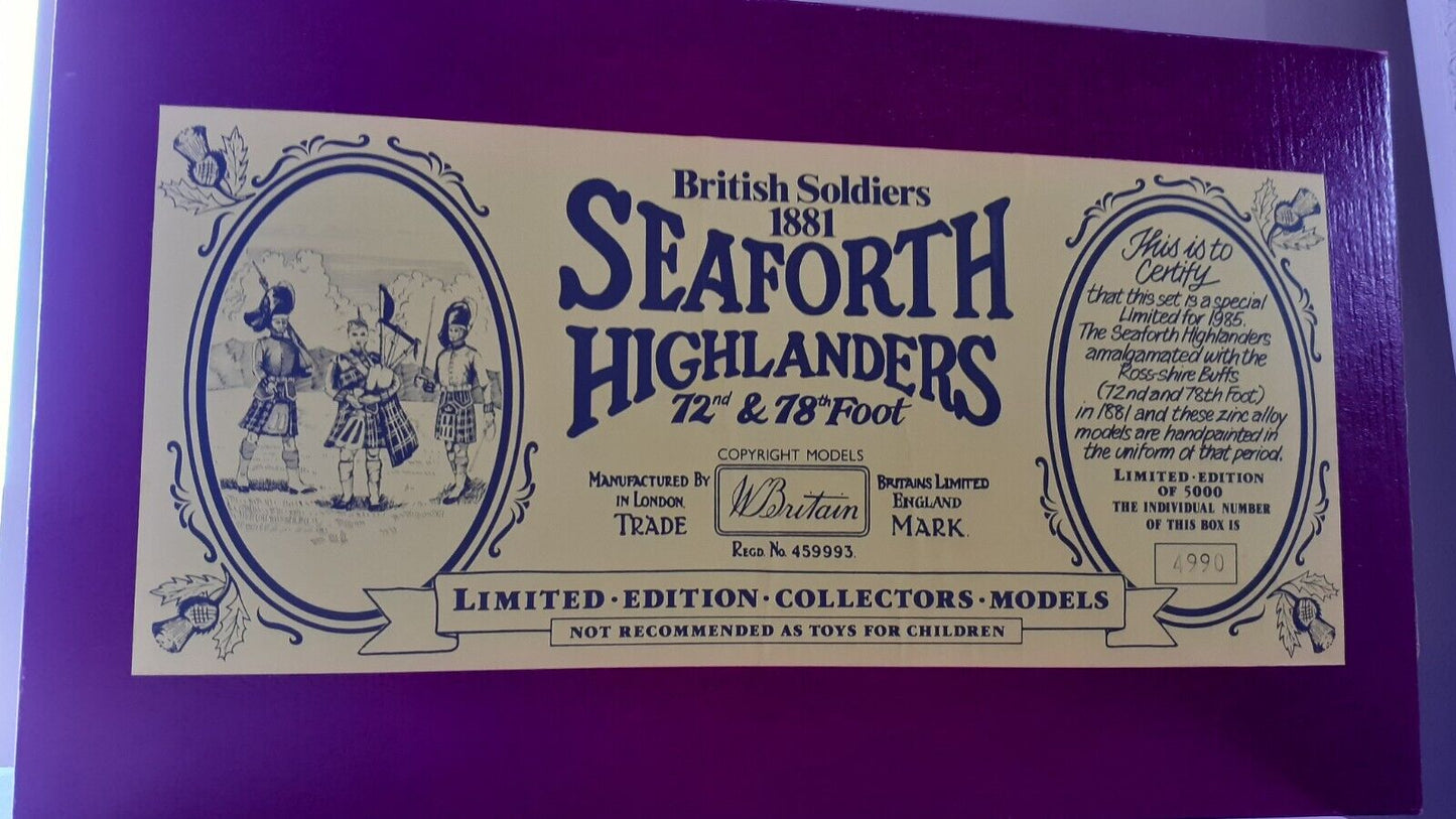 Britains limited edition seaforth highlanders 1985  5185