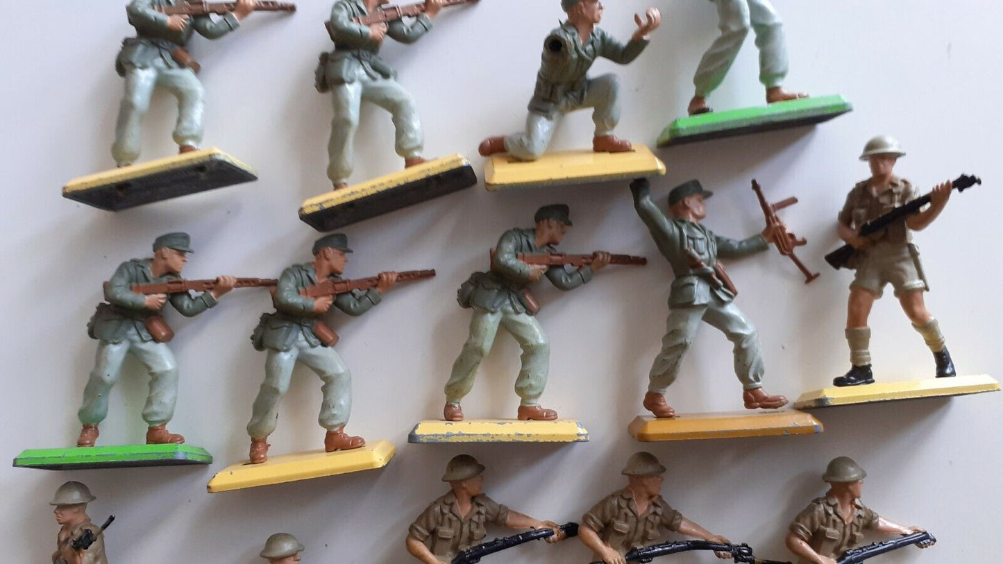 Britains deetail ww2 german afrika korps British 8th army 1970s  1:32  14 figs