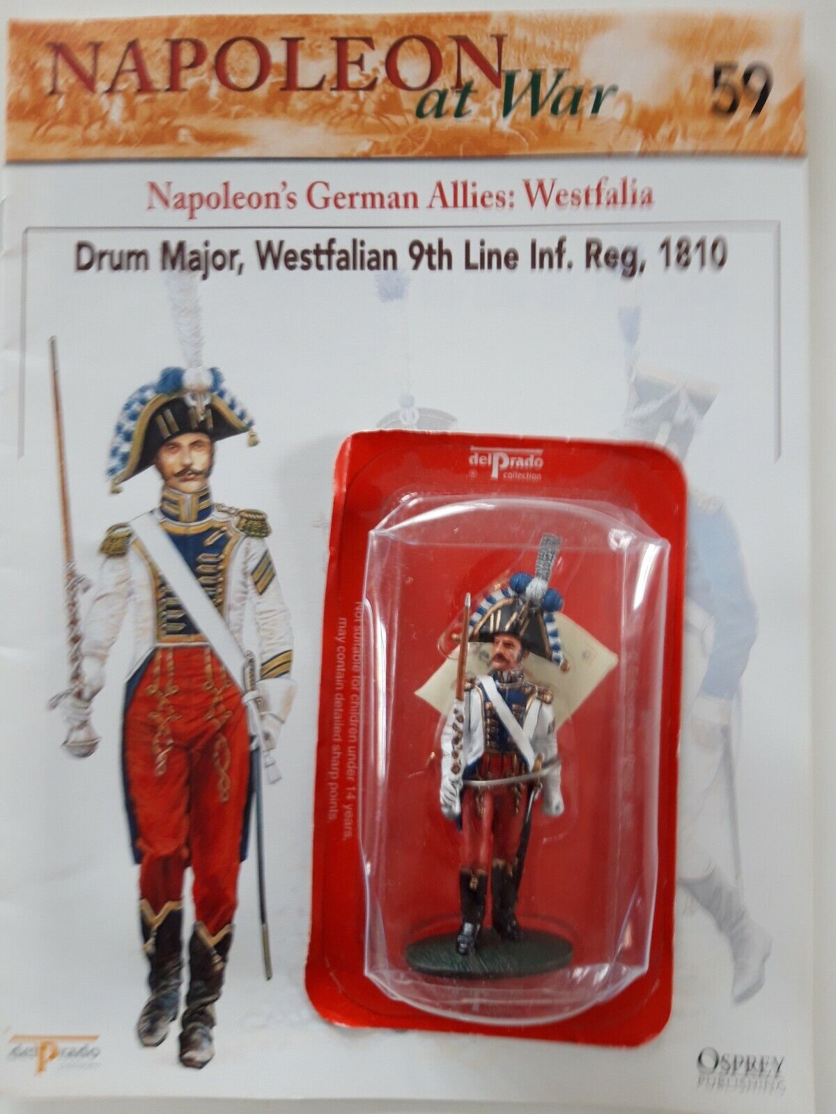 Del prado napoleon at war 59 waterloo 1:30 westfalian infantry mib book