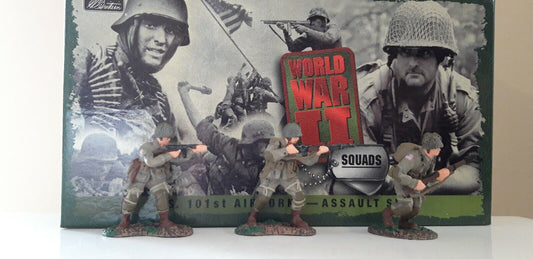 Britains 17140 ww2 d-day us 101st airborne paratroopers paras boxed 1:32