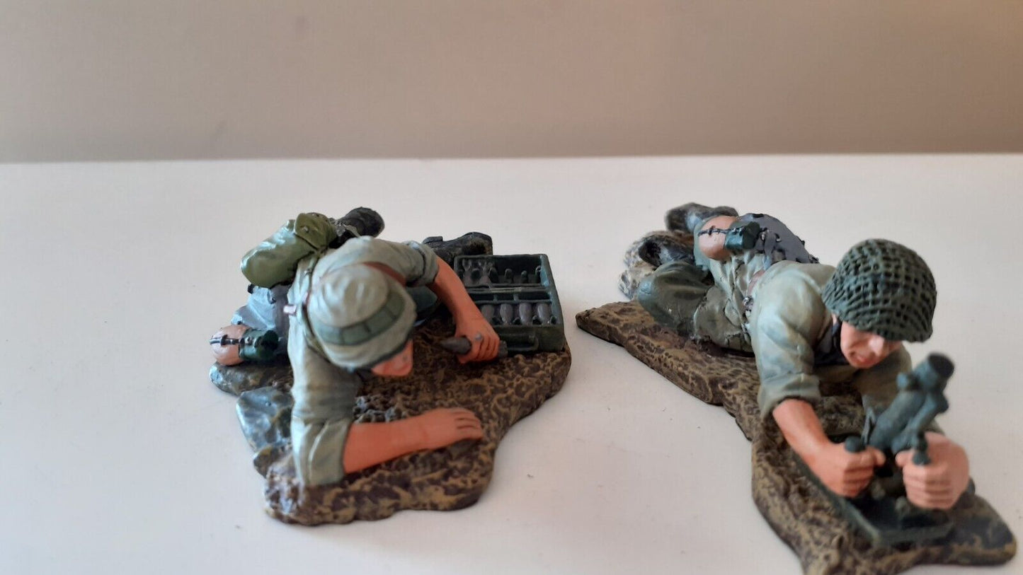 King and country ww2 german fallschirmjager paras mortar box 1:30  fj02-07