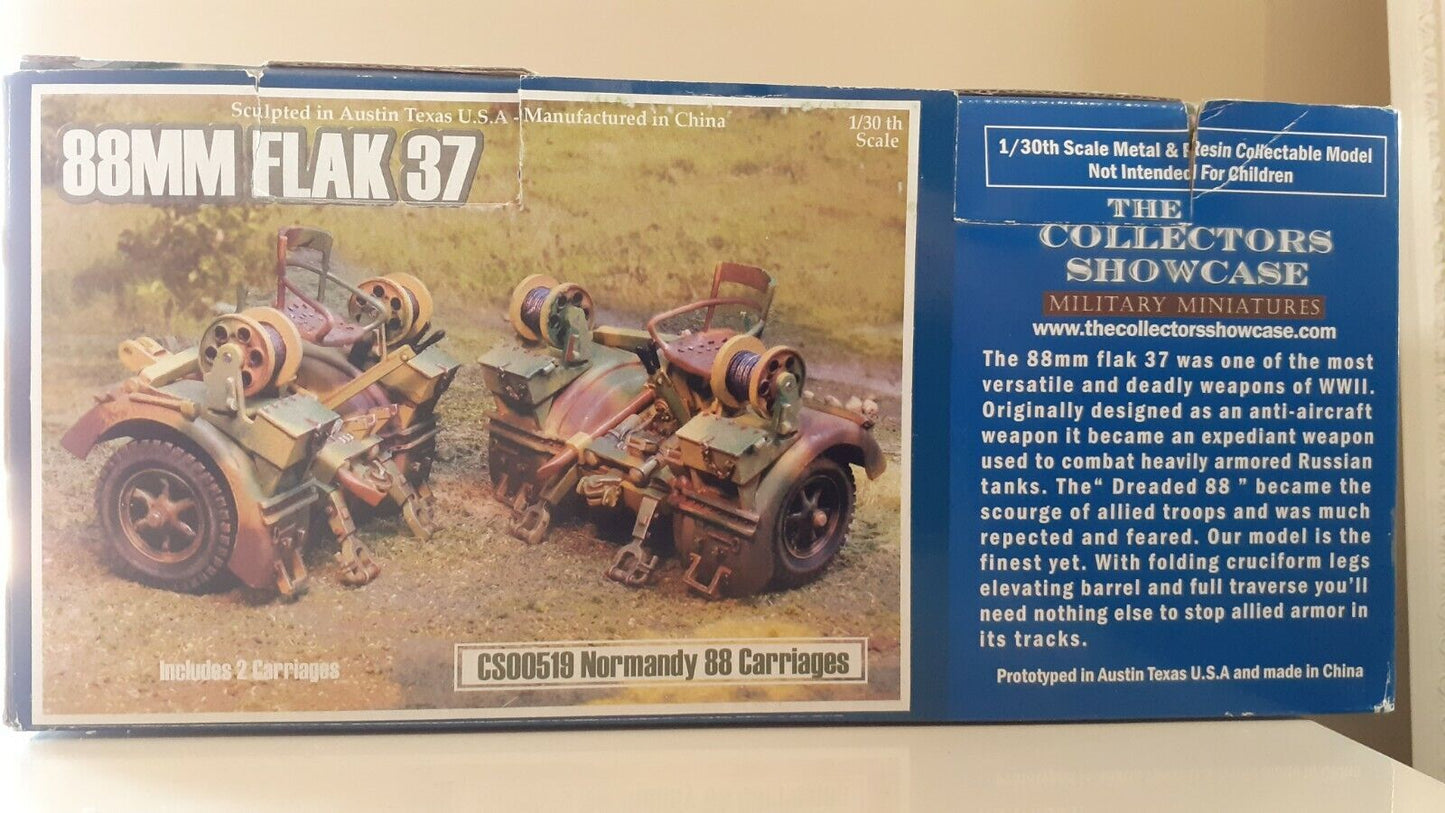 The collectors showcase ww2  German 88mm flak 37 carriages boxed cs00518 1:30