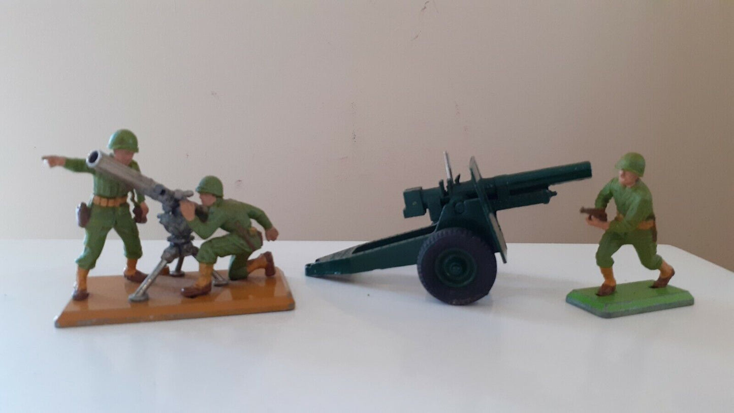 Britains deetail ww2 usmc 75mm gun etc 1:32 sc bx