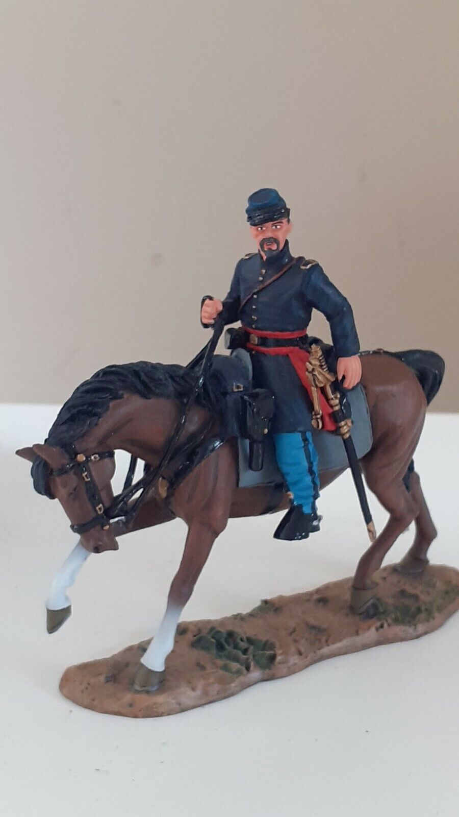 King and country acw union mounted officer cavalry boxed 1:30 wrdb cw38