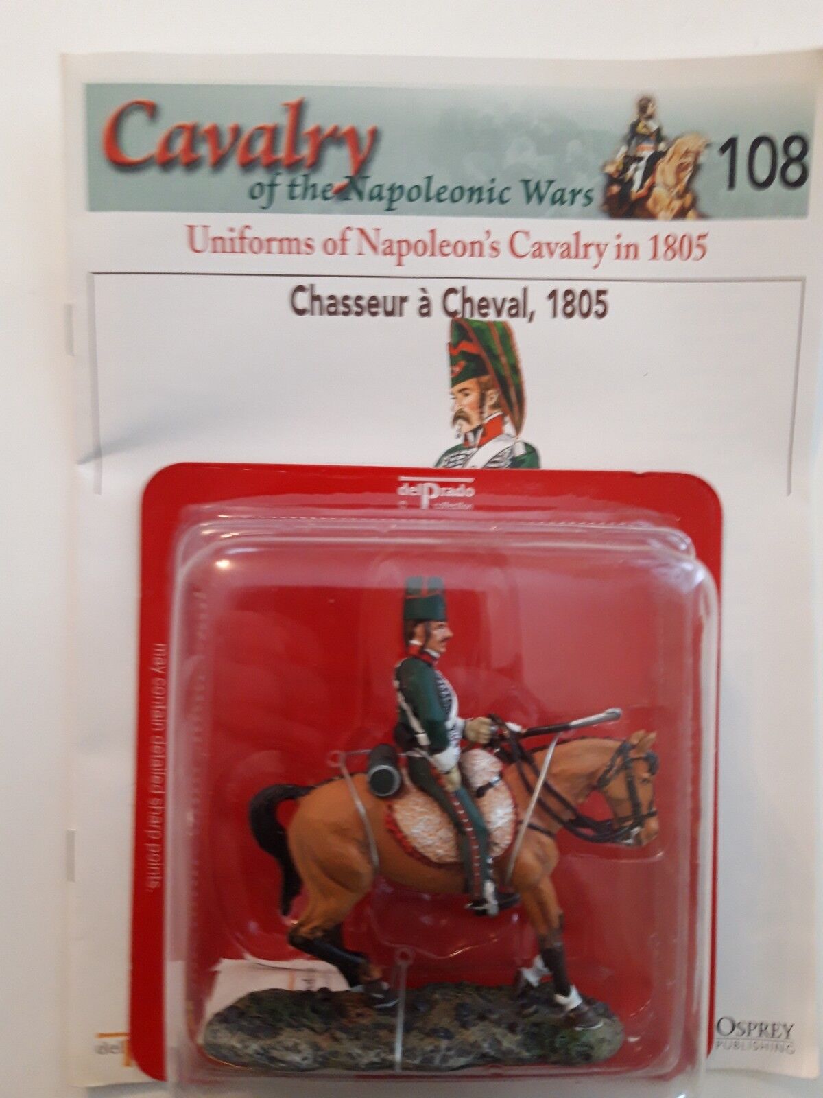 Del prado napoleonic wars waterloo 1:32 cavalry french chasseur cheval 109 108