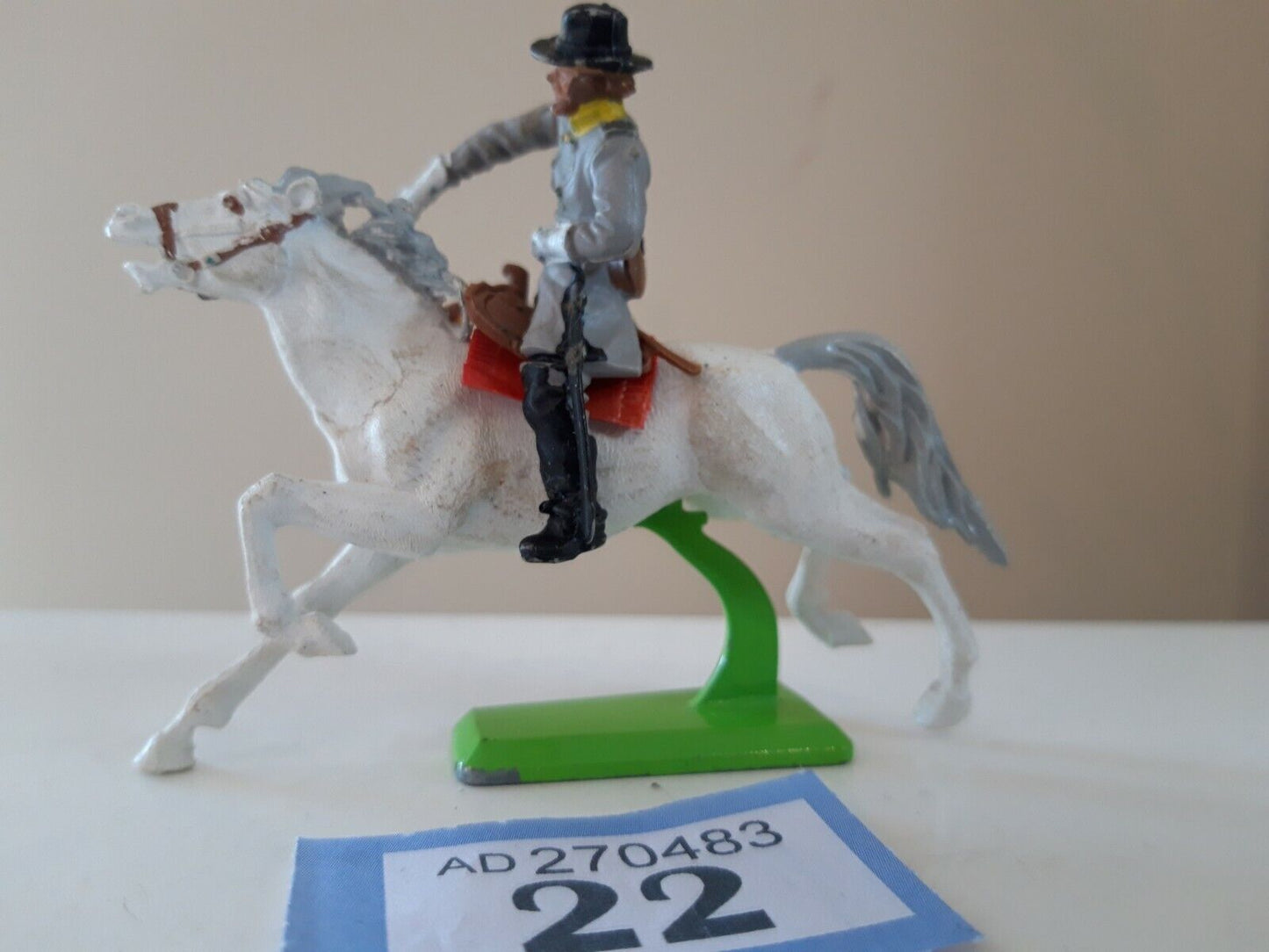 Britains deetail acw confederate cavalry first issue coffin base  1970s  1:32