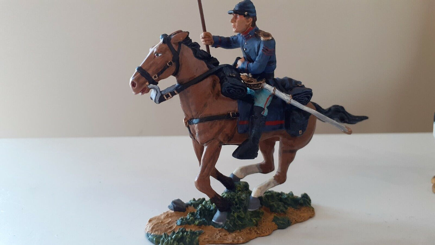 Britains 17481 acw union cavalry flag bearer etc metal boxed 1:32 only made 2004