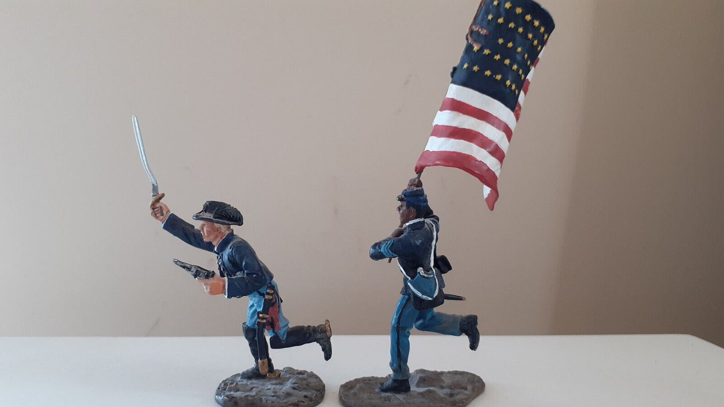 Britains 17370 acw shaw and carney 54th Massachusetts boxed 1:32