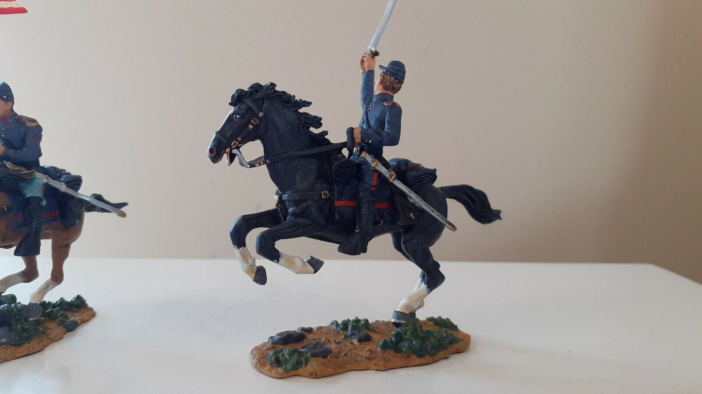 Britains 17481 acw union cavalry flag bearer etc metal boxed 1:32 only made 2004