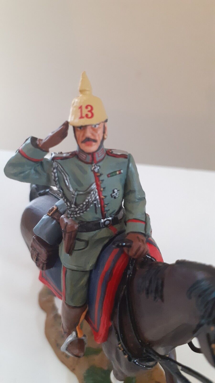 King and country fw05 fw5 ww1 great war mounted german officer 1:30 metal boxed