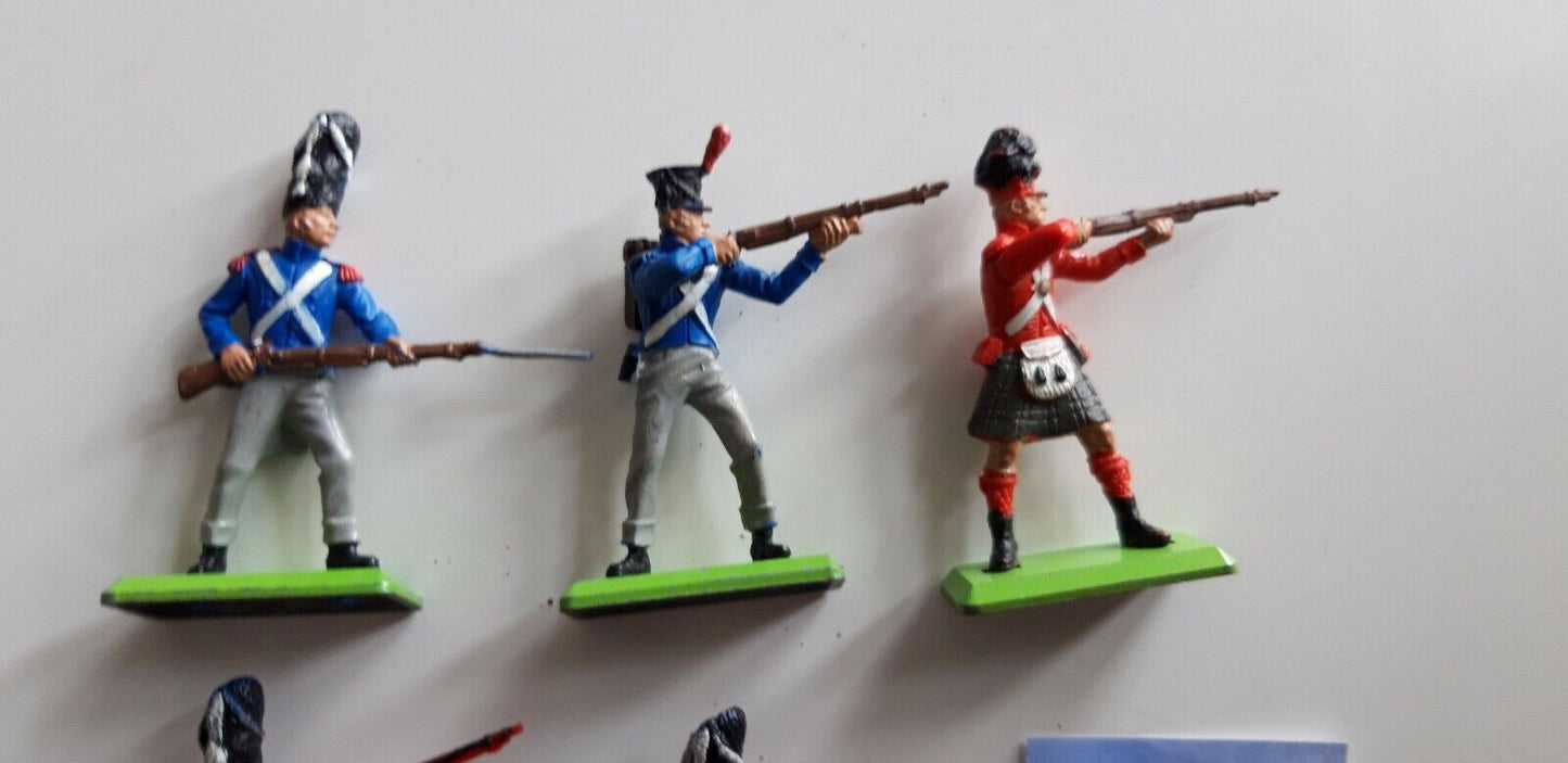 Britains deetail waterloo french British infantry 1970s  1:32