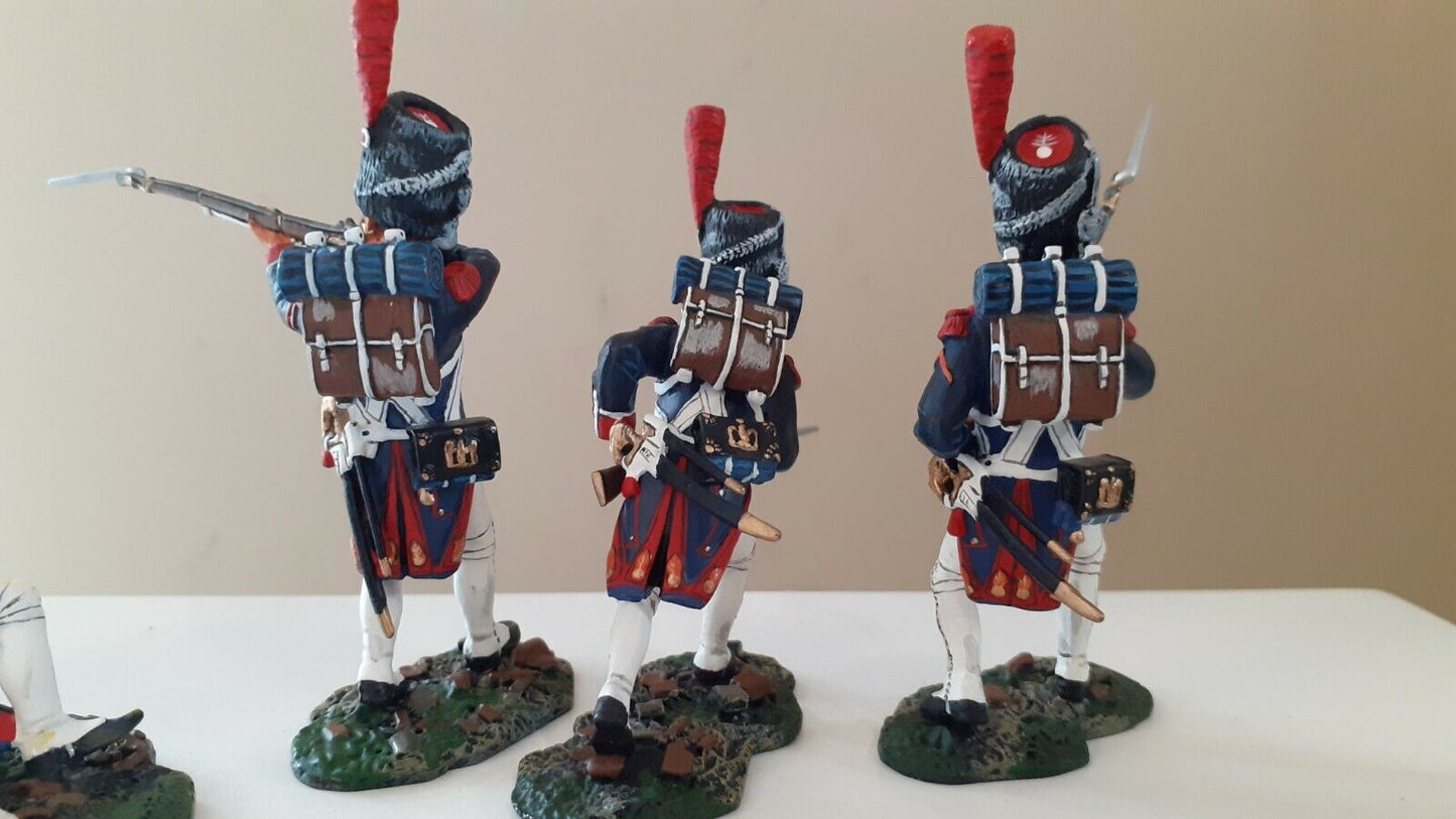 Patriot Waterloo Napoleonic french old guard 5 figs no box 1:30