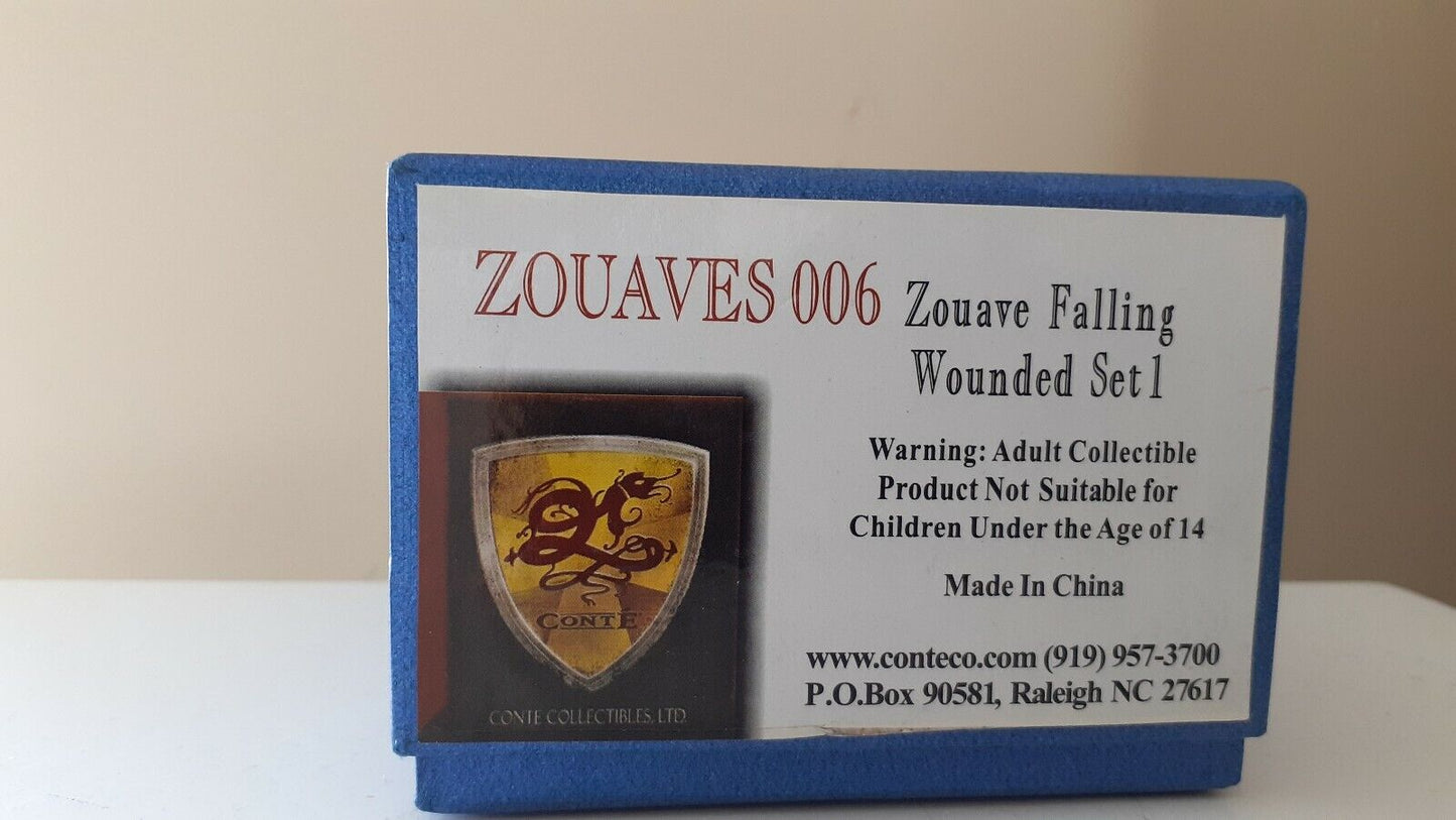 conte 006 zouaves wounded acw metal boxed infantry 1:32