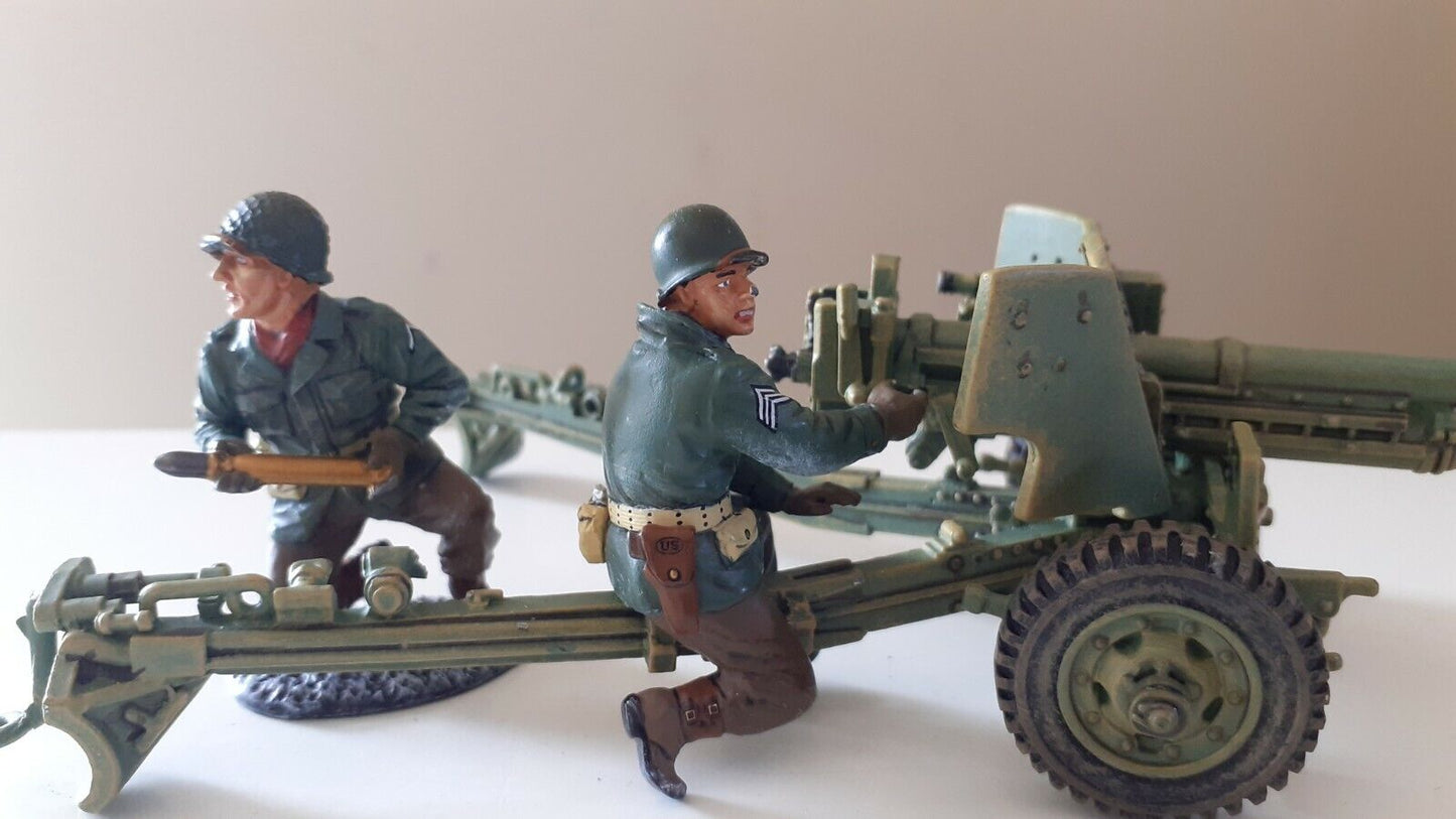 King and country ww2 us anti tank gun 2 crew bba083 bulge bastogne winter 1:30