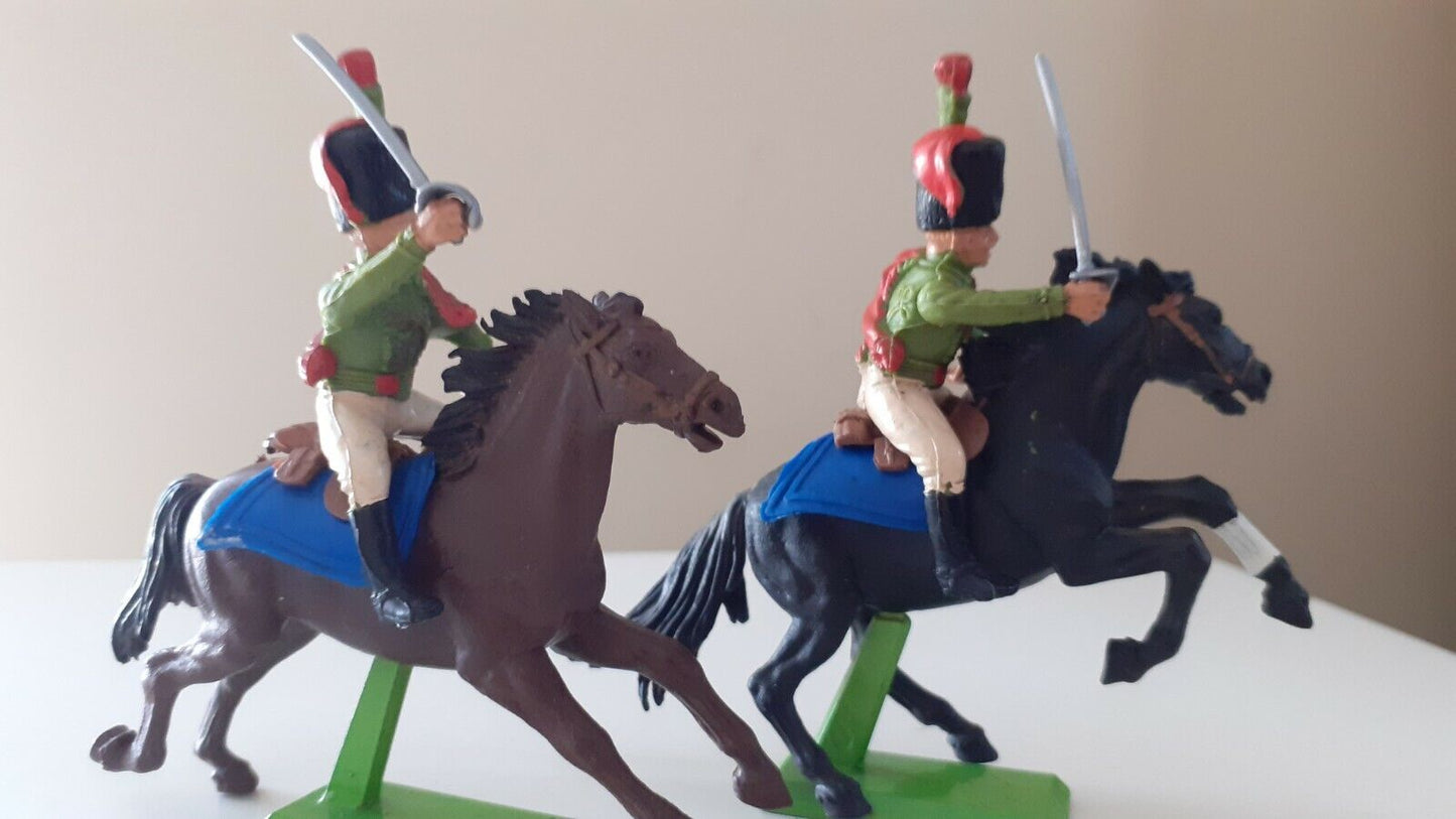 Britains deetail 4 waterloo  French cavalry carabinier chasseur 1970s 1:32  b2