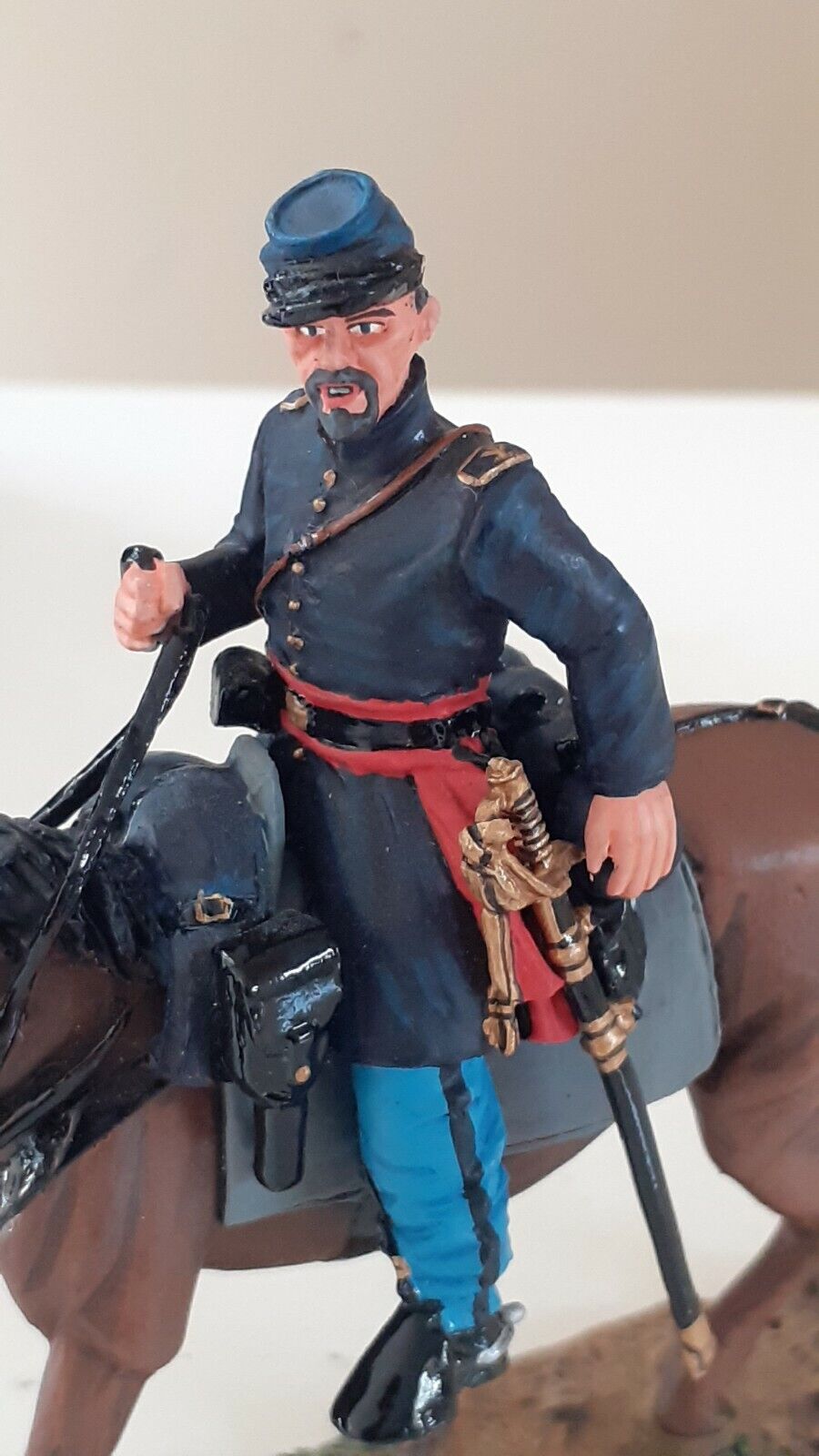 King and country acw union mounted officer cavalry boxed 1:30 wrdb cw38