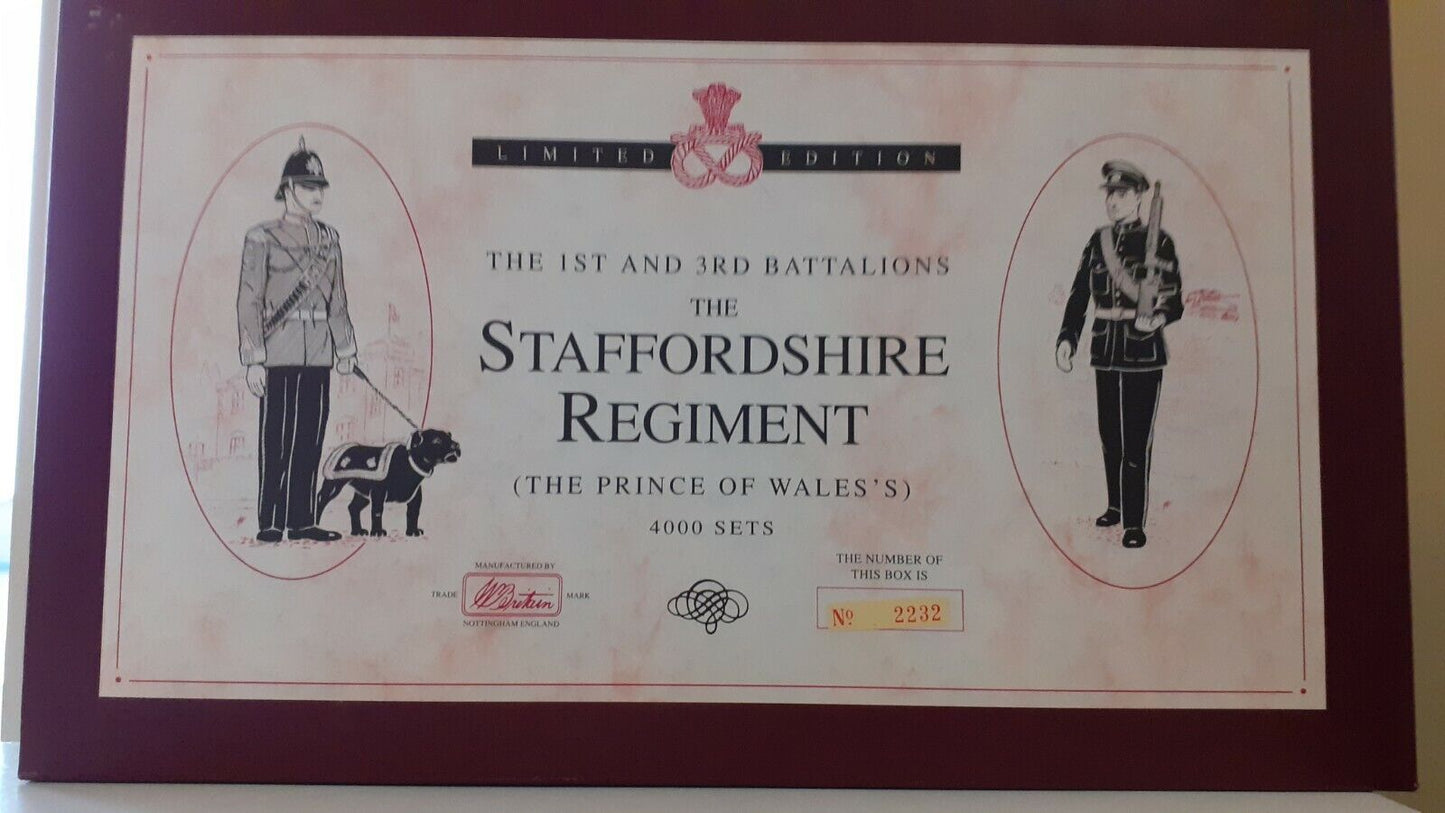 Britains 5194 limited edition Staffordshire regiment with staffie terrier 1994