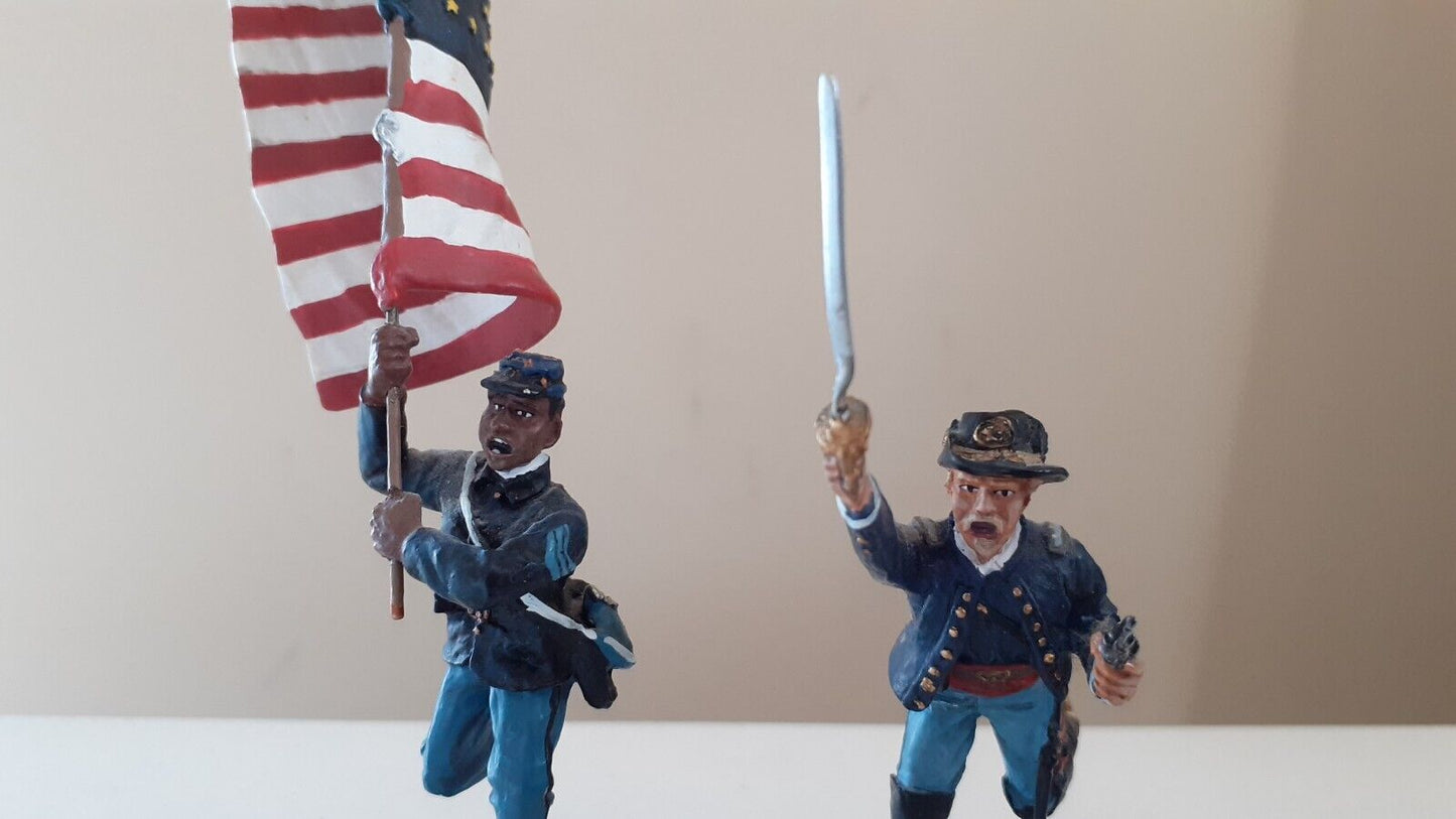 Britains 17370 acw shaw and carney 54th Massachusetts boxed 1:32