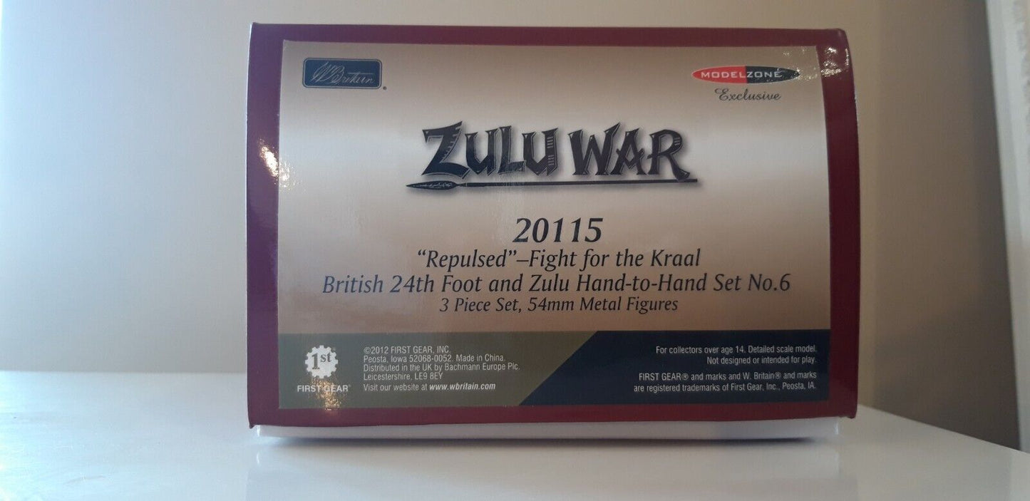 Britains 20115 Zulu wars 24th foot  1:32 metal fight for kraal limited boxed s3b