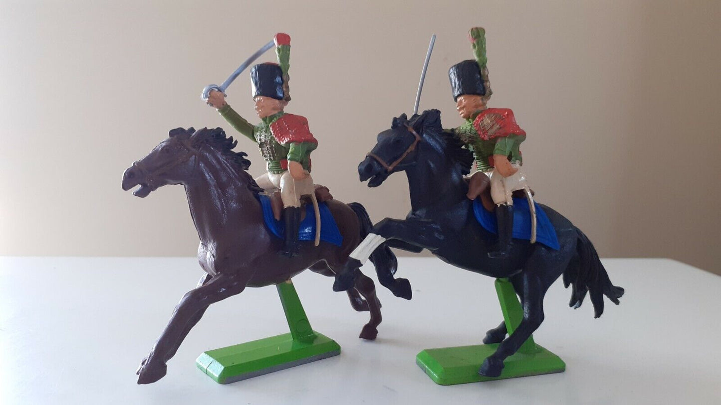 Britains deetail 4 waterloo  French cavalry carabinier chasseur 1970s 1:32  b2