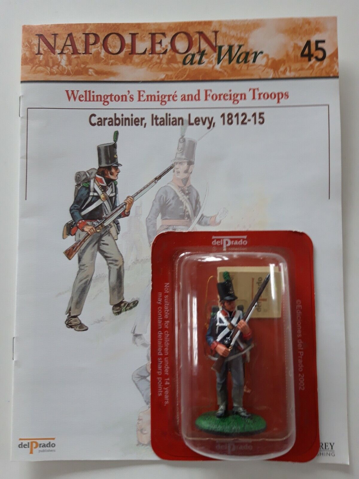 Del prado napoleon at war 45 waterloo 1:30 italian carabinier infantry  book