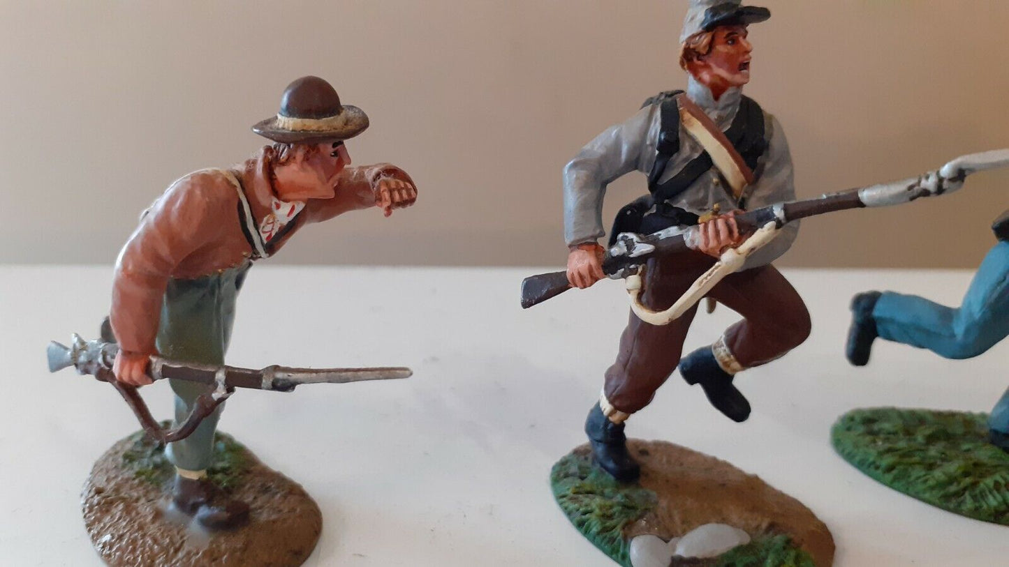 conte 57101  confederate charging acw metal boxed infantry 1:32