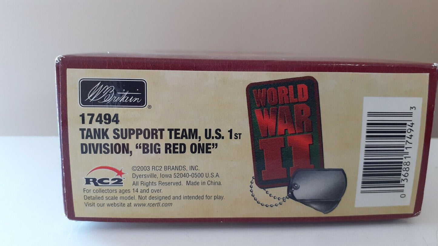 Britains 17494 ww2 d-day us infantry big red one boxed 1:32 Bb