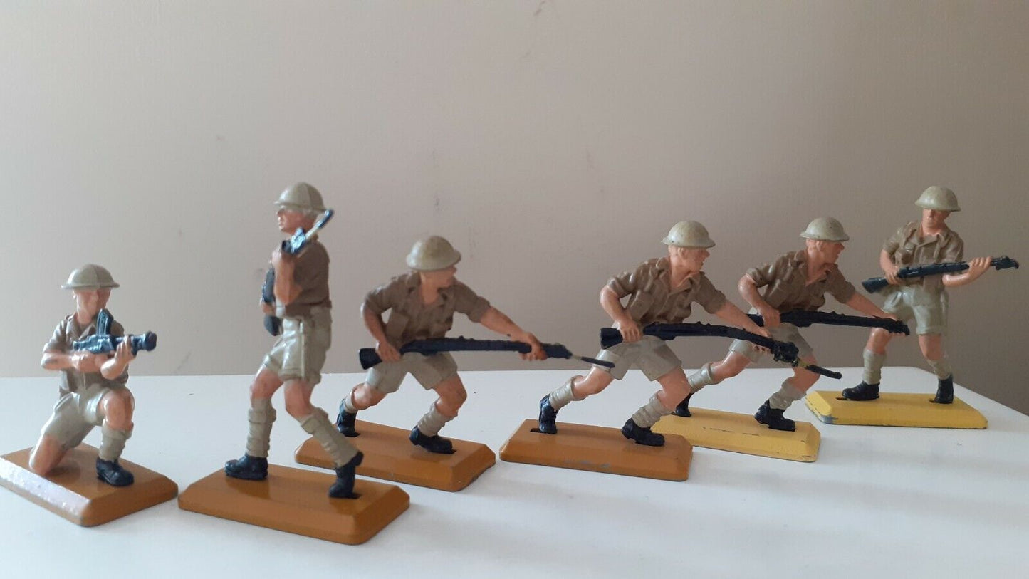 Britains deetail ww2 german afrika korps British 8th army 1970s  1:32  14 figs